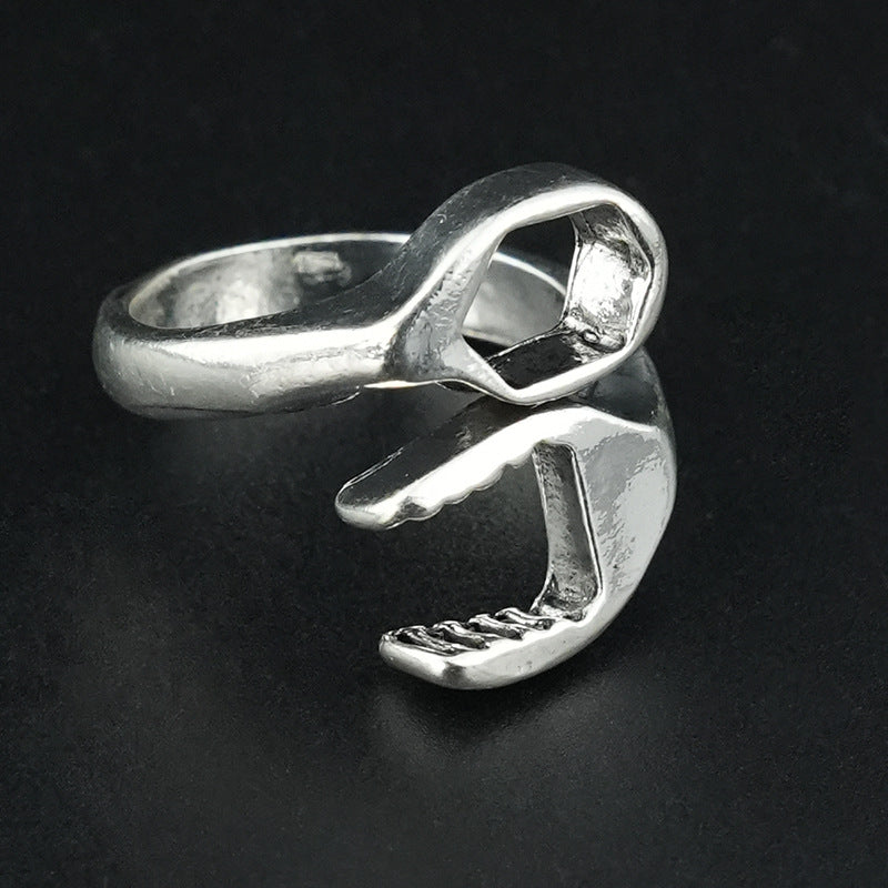 Wrench Tool Personality Fashion Electroplating Live Rings