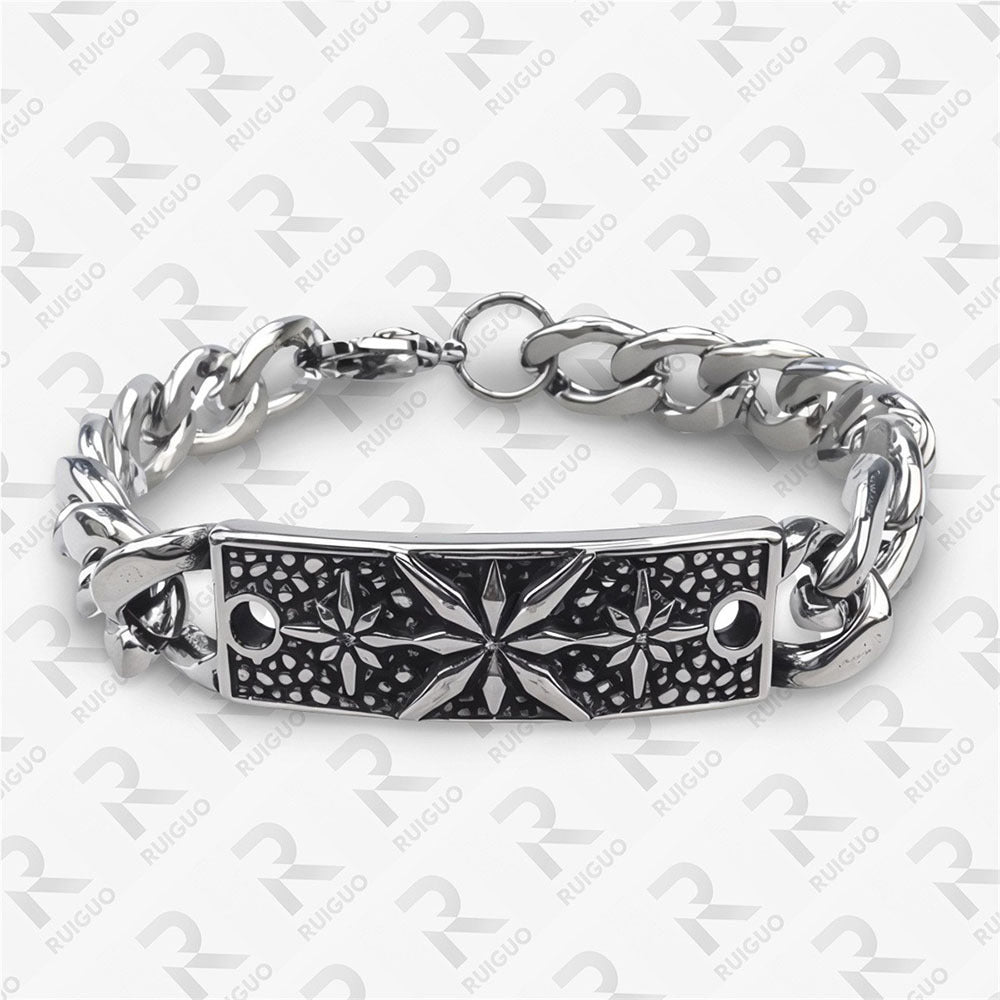 Men's Celtic Knot Skull Stainless Steel Cuban Cross Punk Retro Bracelets