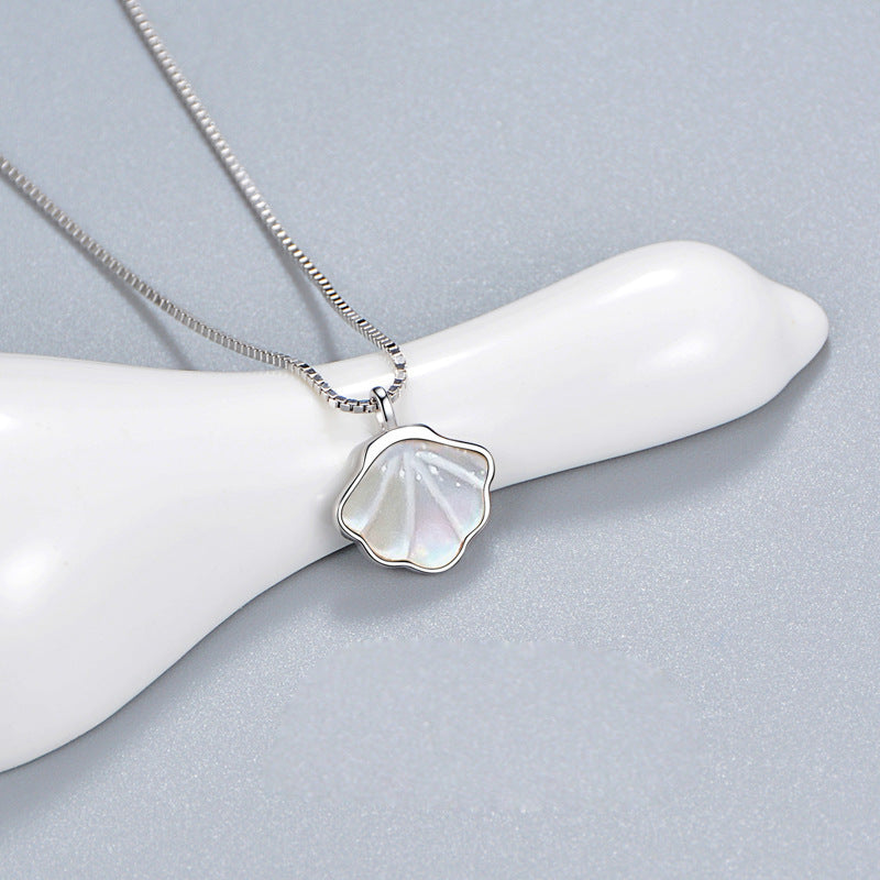 Design One Quilt Imitation Sier Clavicle Chain White Shell Valentine's Necklace