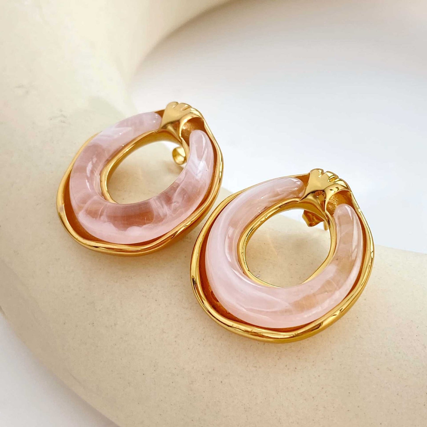 Minimalist Design Resin Ear Fashion Personalized Stud Earrings