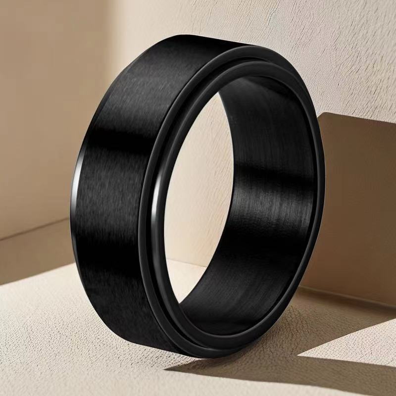 Men's Stainless Steel Chain Niche Trendy Titanium Rings