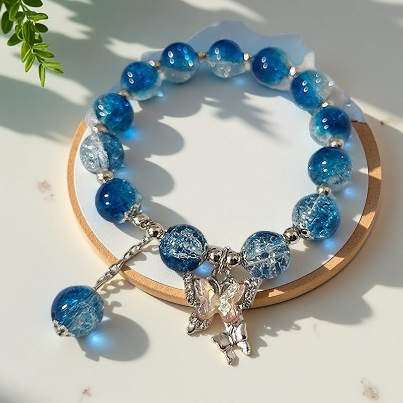 Fantasy Flower Glazed Female Gradient Contrast Bracelet