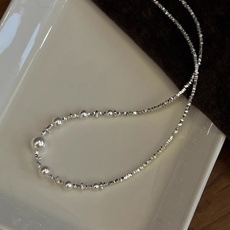 Women's With Broken Sier Exquisite Small Beads For Necklace