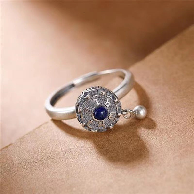 Creative Chinese Style Distressed Rotatable Retro Ring