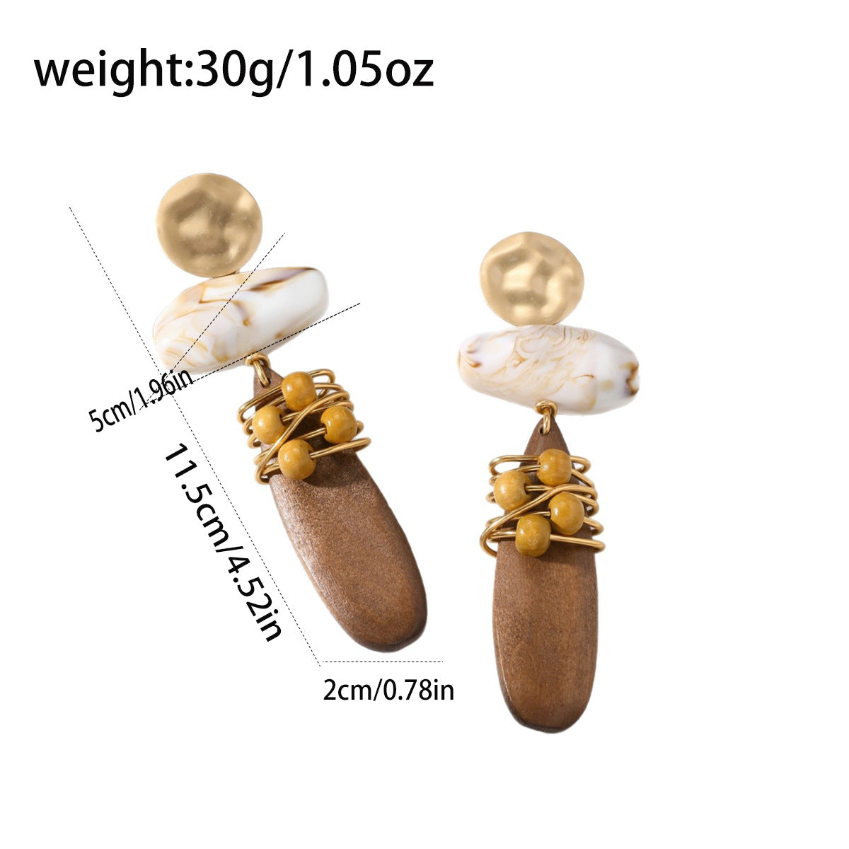 Women's Coffee Color Stitching Geometric High-grade Light Luxury Minority Rings