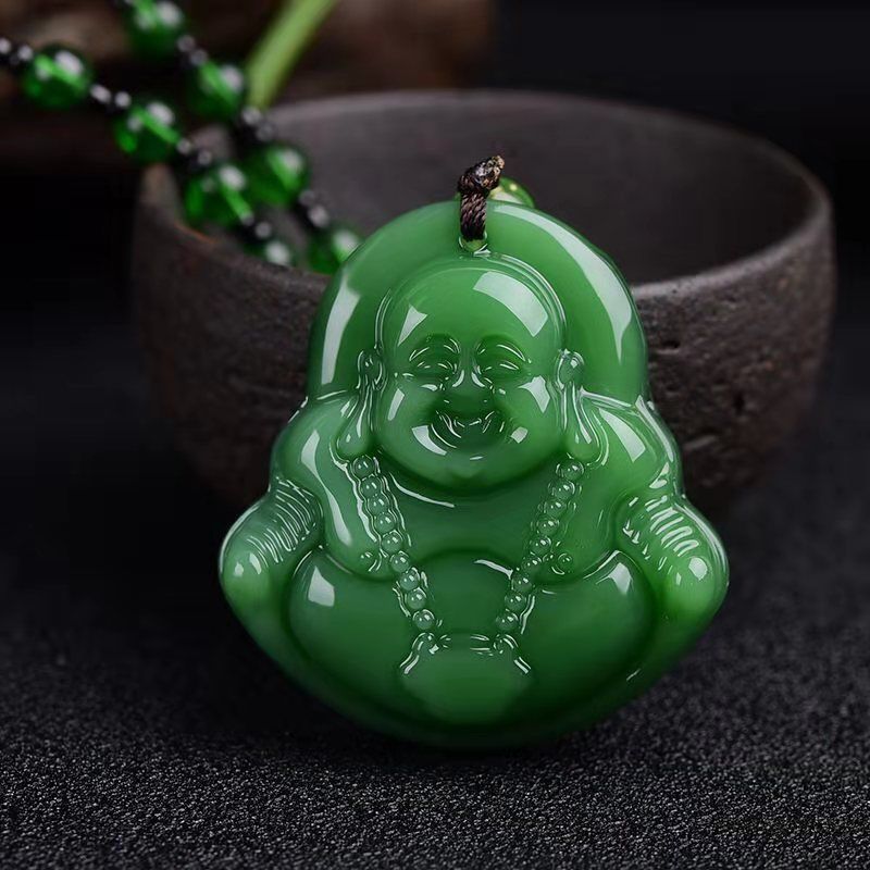Women's & Men's Of Maitreya Buddha Activity Gift Glass Ornament Necklaces