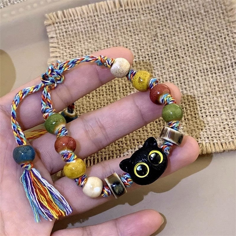 Cat Design Sweet Cool Chinese Style Bracelets