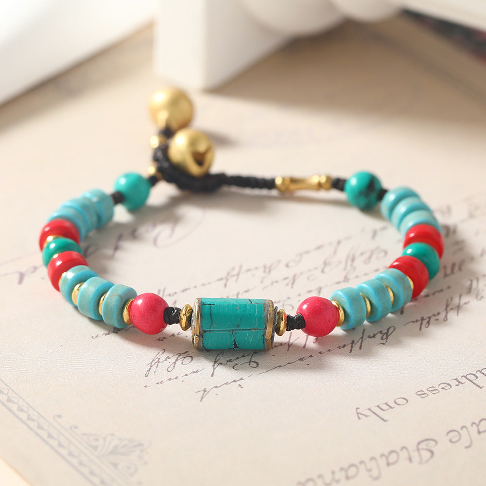 Women's Style Nepal Beads Retro Fashion Thailand Wax Line Bracelet