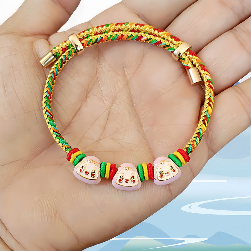 Hand-woven Life Bell Red Rope Small Dragon Bracelet