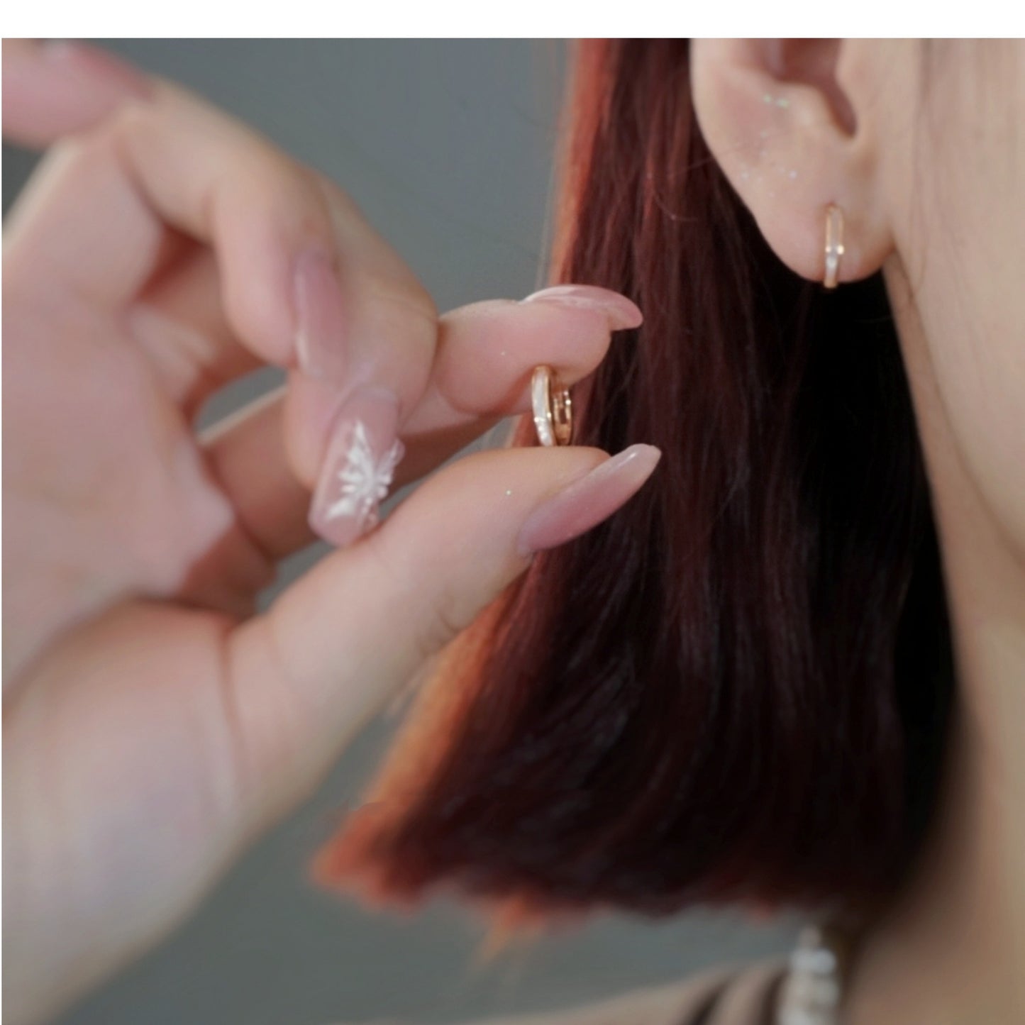 Pattern Enamel Clip Trendy Niche Design Ear Buckle