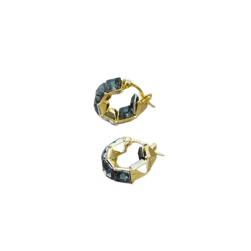 Women's Light Luxury Coffee Color Zircon Versatile Fashionable High-grade Rings