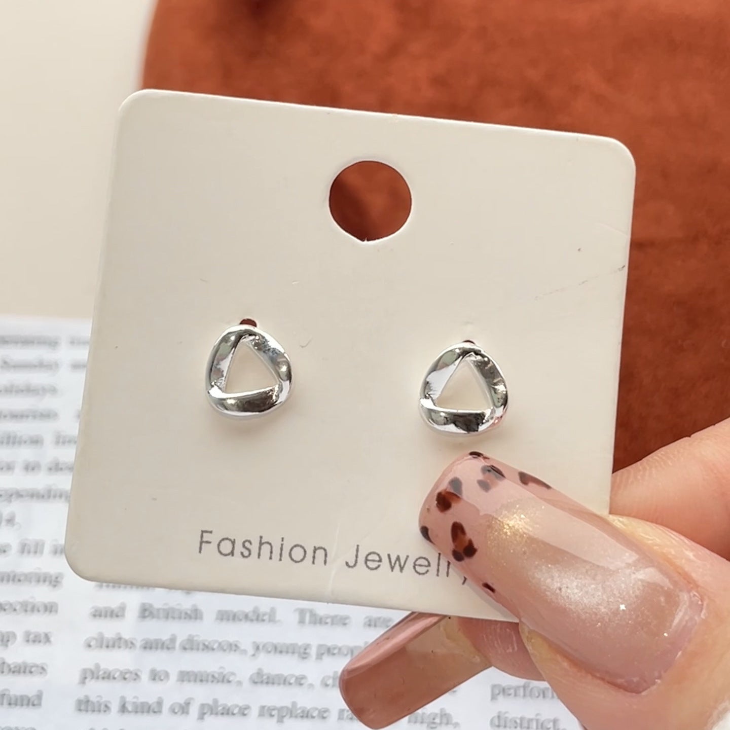 Triangle Female Simple Personality Geometric Bone Nail Earrings