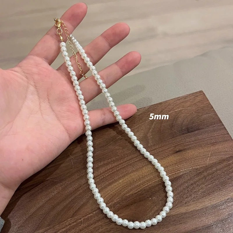 With Hearts Pink Beads High-grade Niche Affordable Luxury Style Stylish Necklace