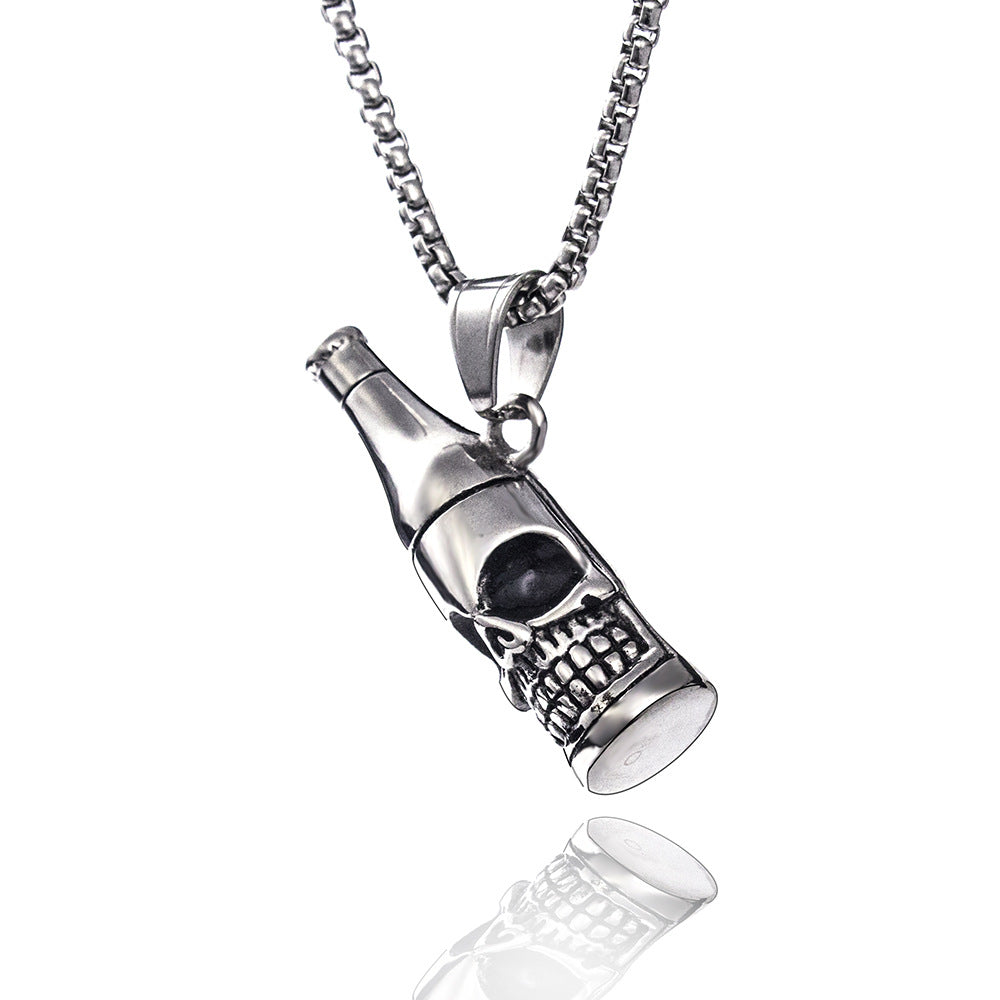Men's Stainless Steel Hip Hop Cool Cross Trendy Clavicle Necklaces