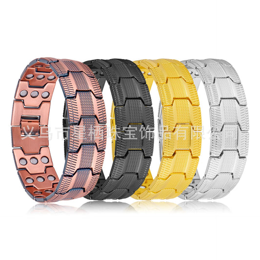 Fashion Retro Environmental Protection Bronze Three Rows Full Magnet Bracelets
