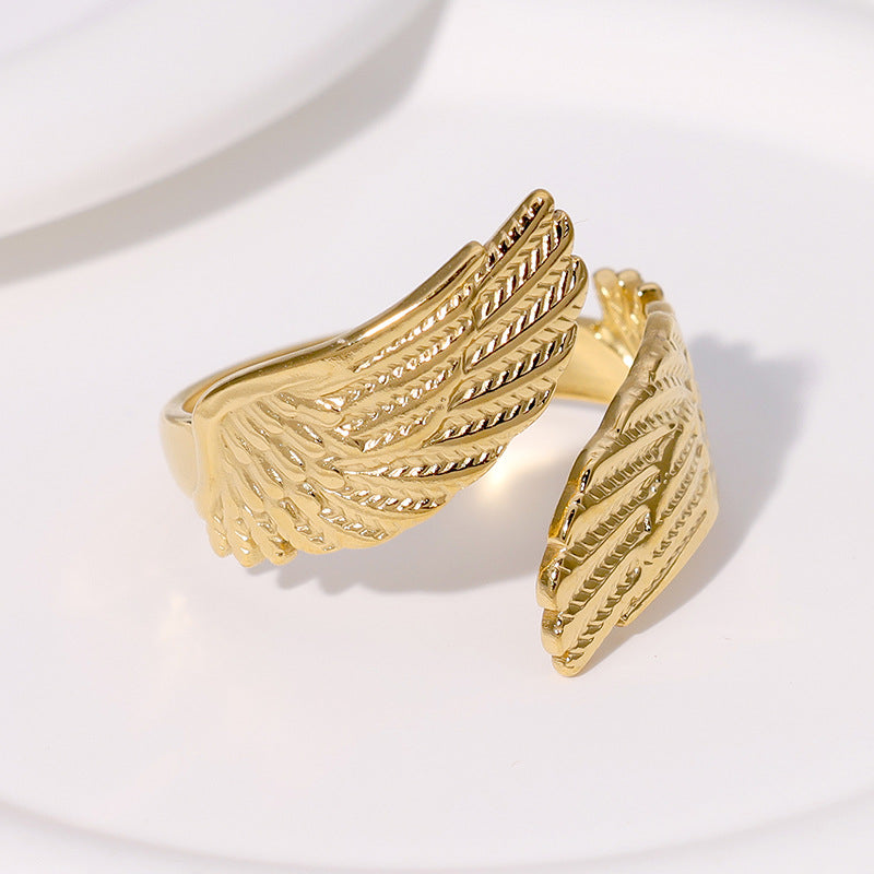 Stainless Steel Opening Gold Plated Niche Rings