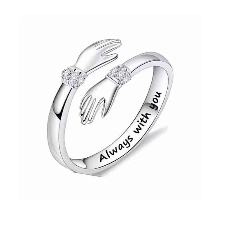 Female Creative Love Opening Adjustable Warm Ring