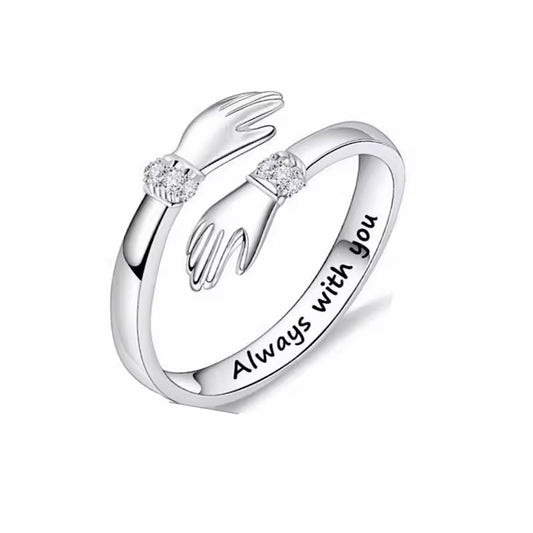 Female Creative Love Opening Adjustable Warm Ring