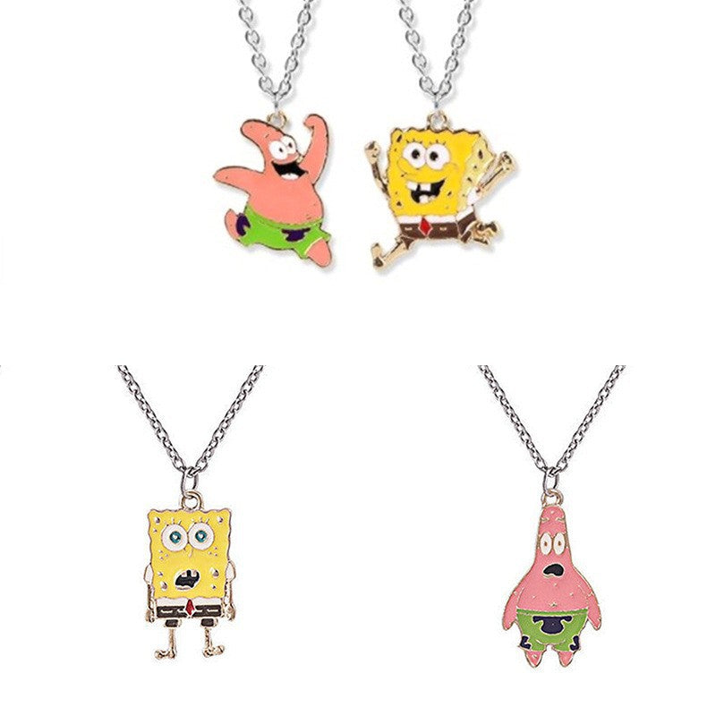 Cartoon Star Personality Anime Dripping Oil Necklaces