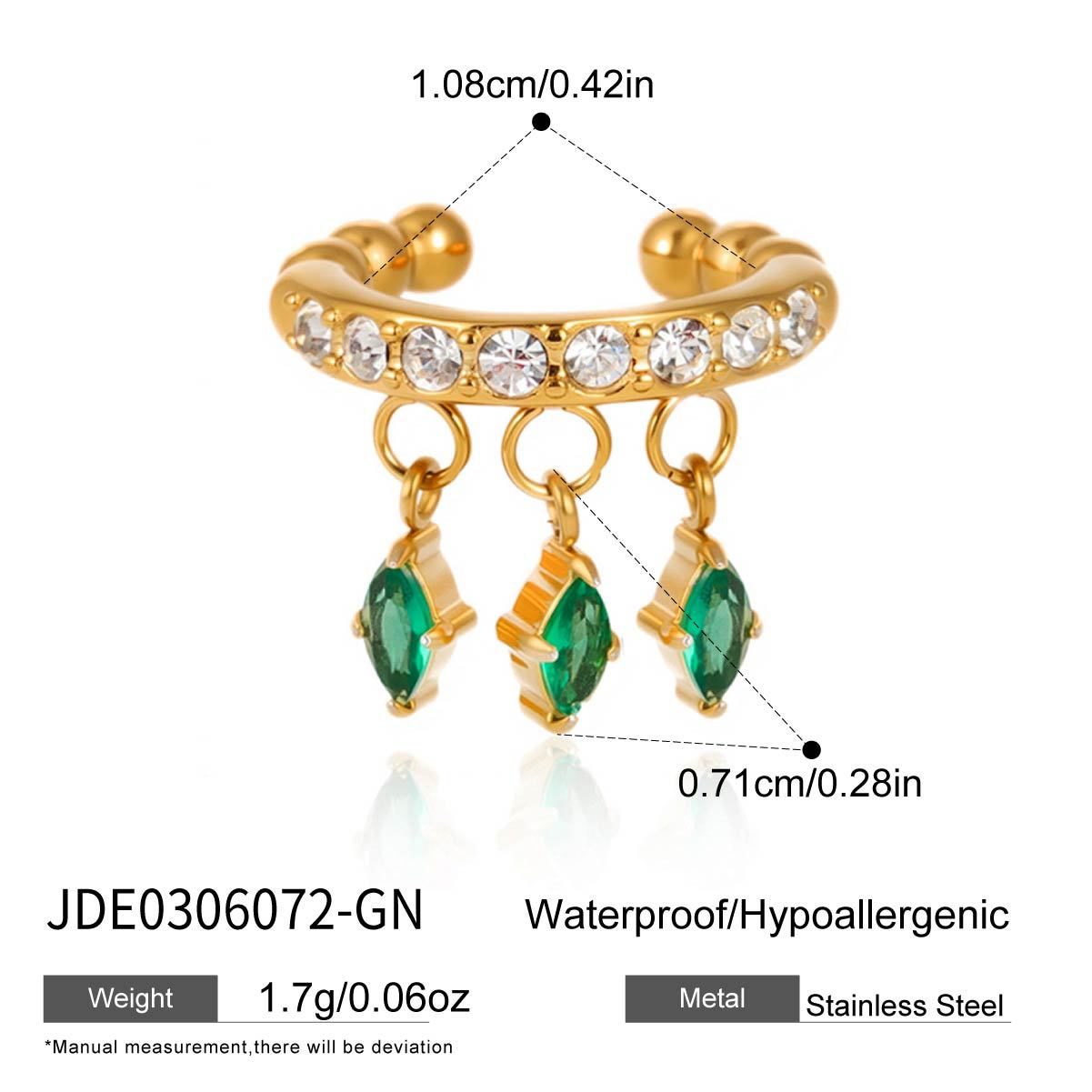 Ear Light Luxury High-grade Vacation Style Zircon Rings