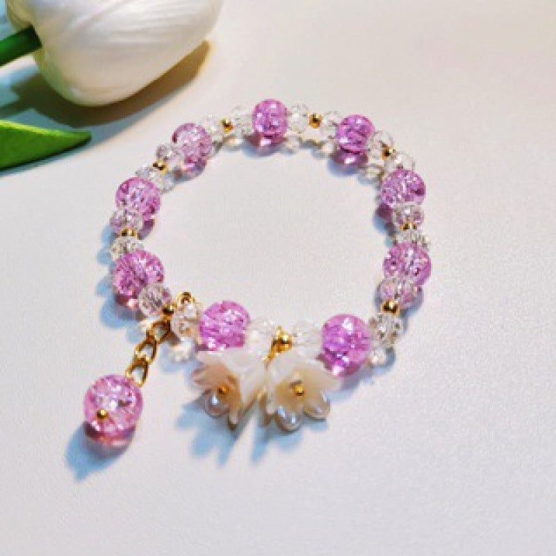 Female Aquamarine Gray Moonlight Natural Crystal Bracelet