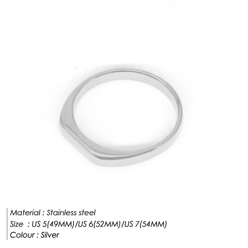 Stainless Steel Female Minority High Sense Rings