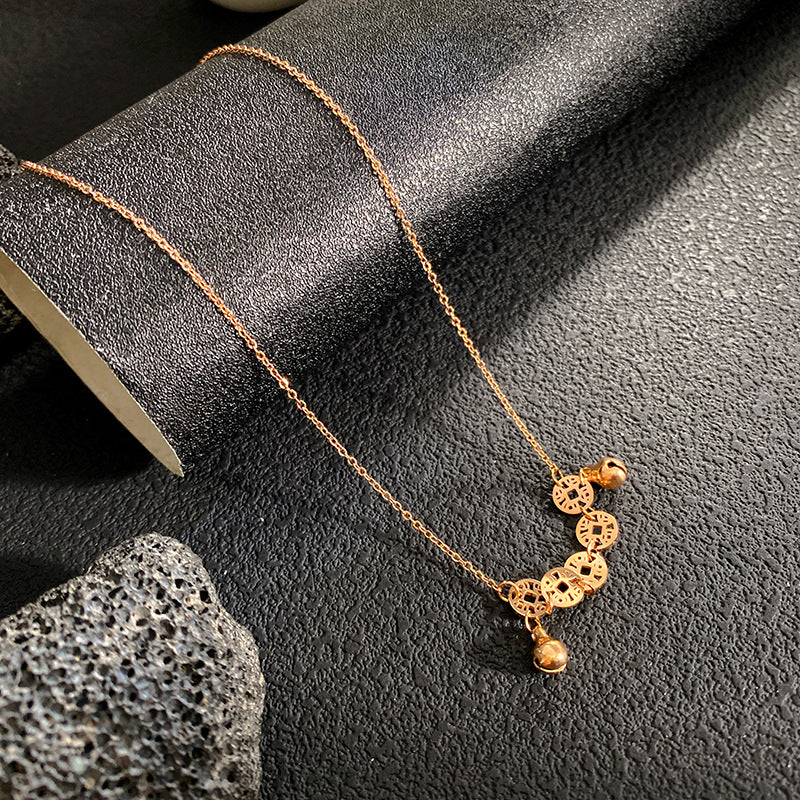 Clover Cross Female Titanium Steel Light Luxury Temperament Clavicle Chain Necklace