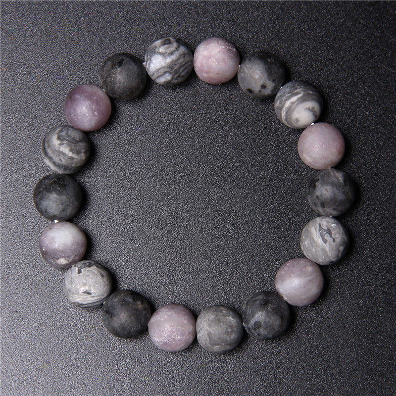 Men's Natural Stone Universe Planet Beads Galaxy Trendy Frosted Bracelets