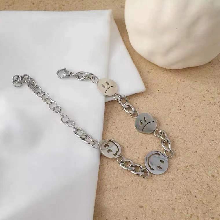 Women's & Men's Steel Colorfast Solid Color Cold Style Adjustable Korean Trendy Personality Bracelets