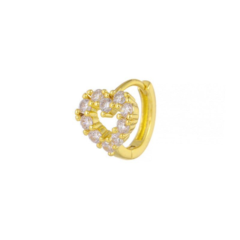 Micro Inlaid Zircon Clip Female Creative Rings