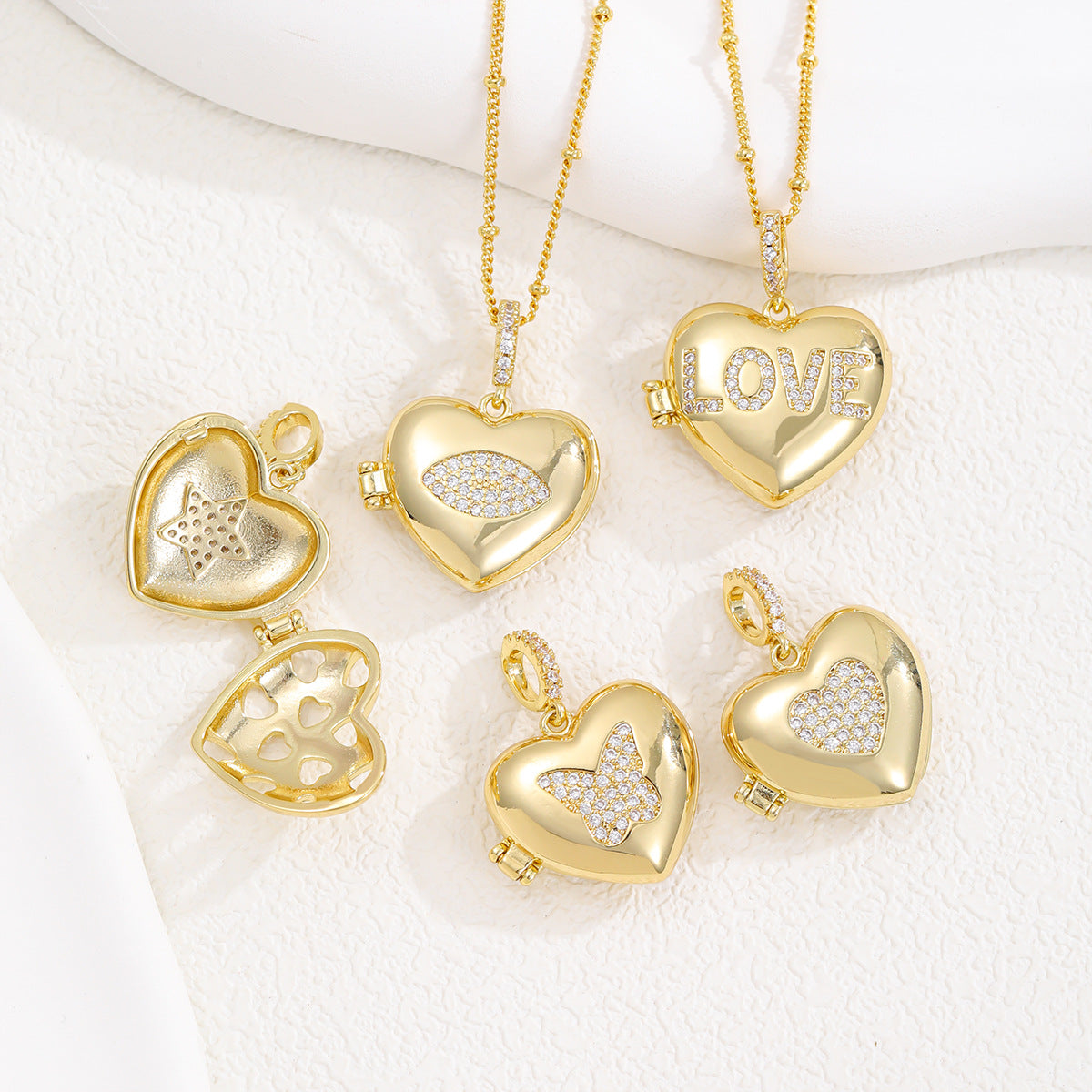 High-grade Butterfly Star Heart Female Light Luxury Pendants