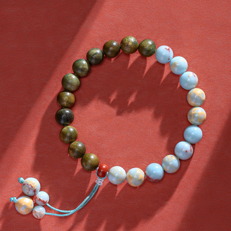 Natural Stone Arborvitae Double Female Pterocarpus Bracelets