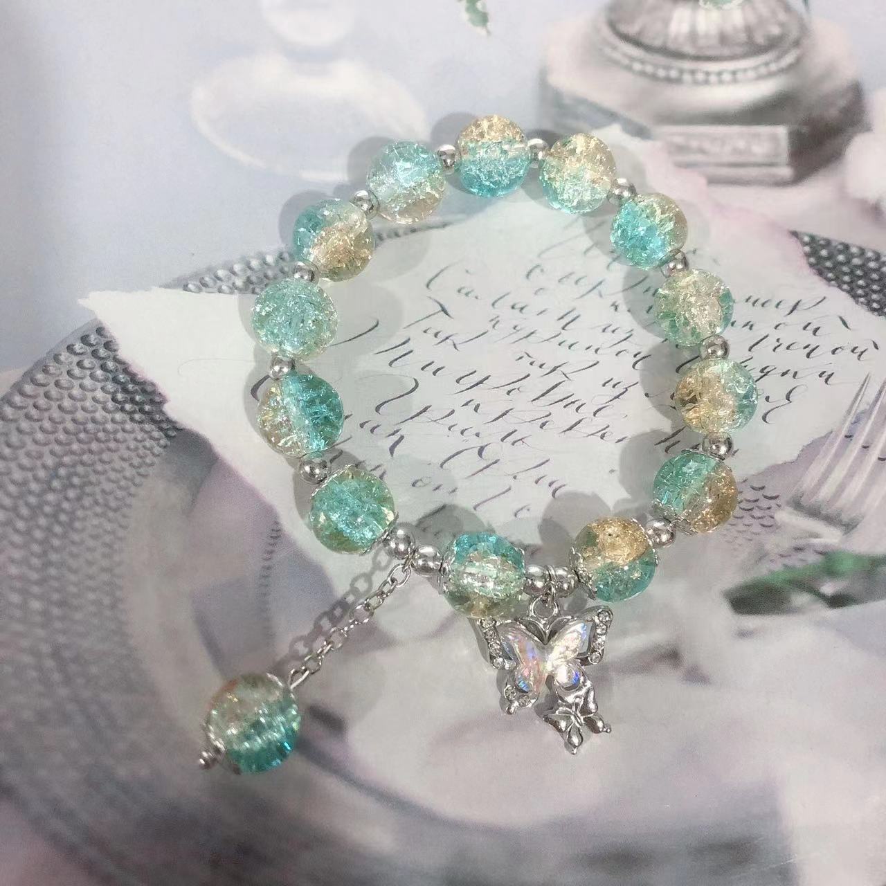 Cherry Blossom Glaze Female Design High Sense Bracelet