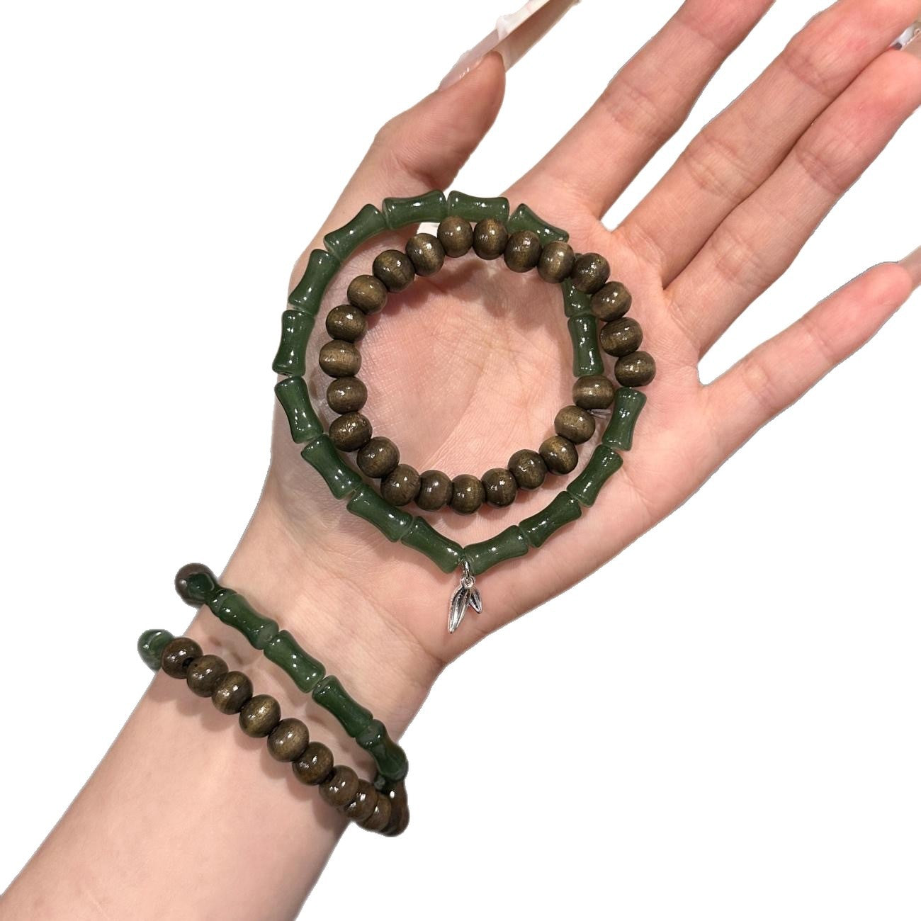 Chinese Style Bamboo Joint Stitching Female Summer Cold Retro Girlfriends Bracelets