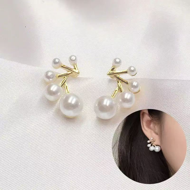 Women's Pair Cross Mirror Classic Fashion Simple Love Heart High-grade Earrings