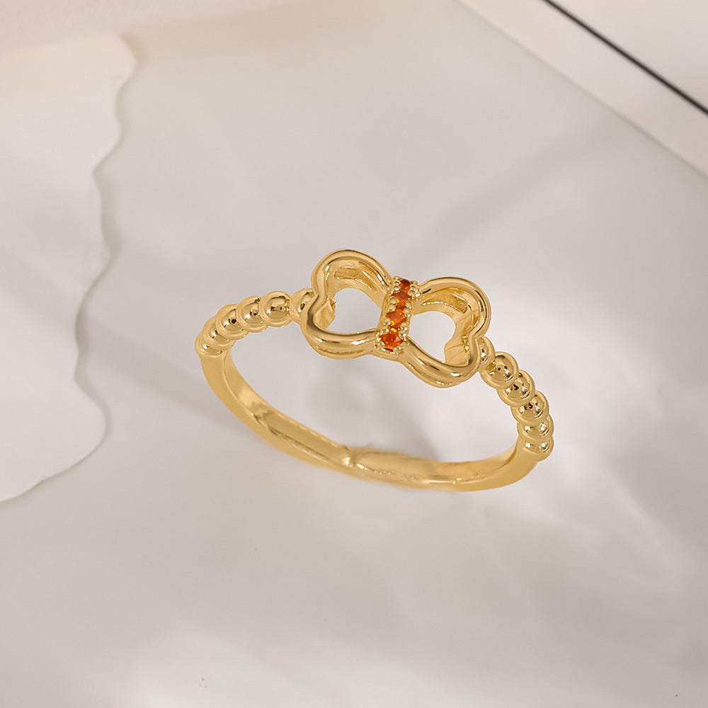 Women's Open-end Zircon Fashionable Classy Simple Cold Feeling Goddess Rings