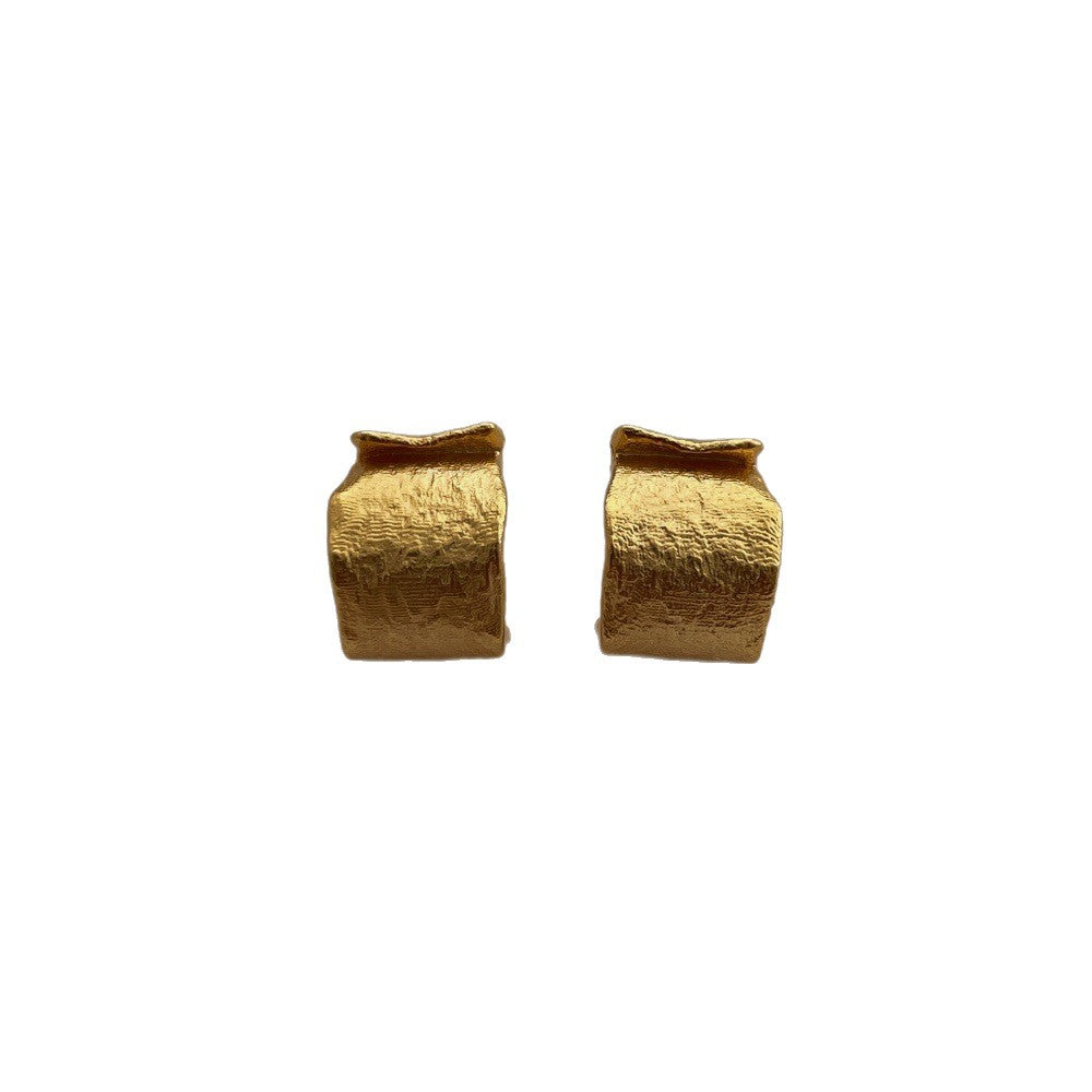 Stylish Simple Versatile Shaped Temperament Personality Affordable Luxury Design Irregular Earrings
