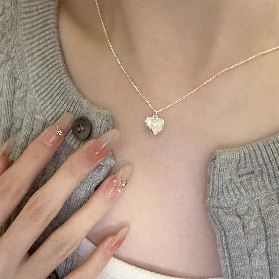 Ocean Heart Female With Hearts Clavicle Chain Necklace