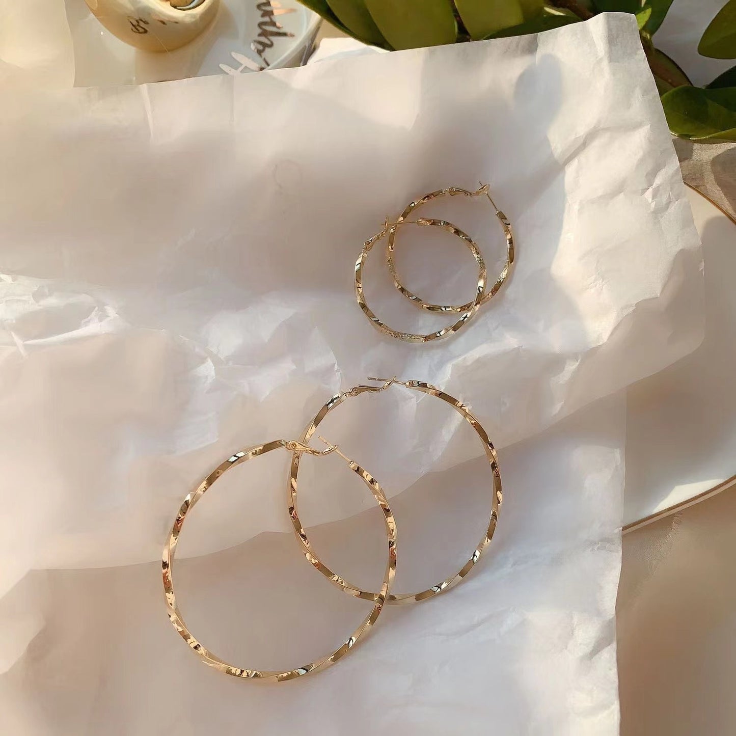 Needle Geometric Ear Circle Temperament Wild High Sense Design Earrings