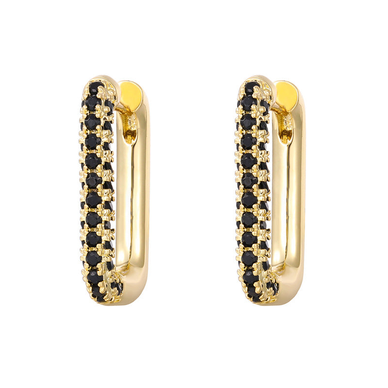 Inlaid Zircon Tassel Clip Temperament Affordable Luxury Fashion Ear Buckle
