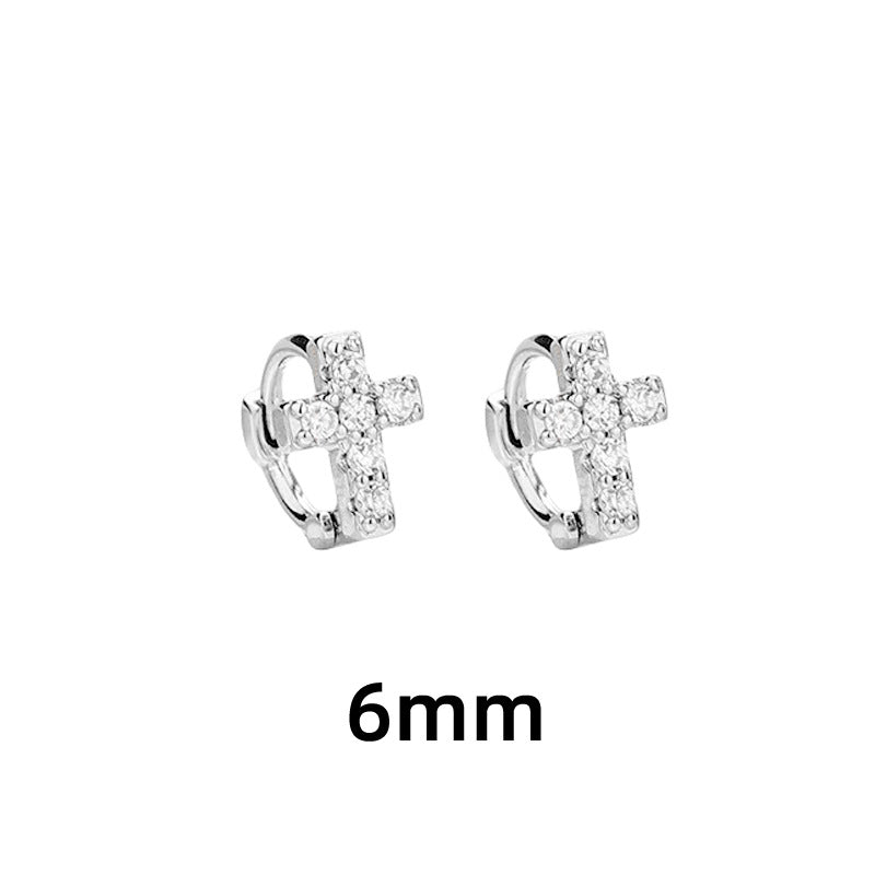 Diamond Cross Personalized Street Style Fashion Geometric Ear Buckle