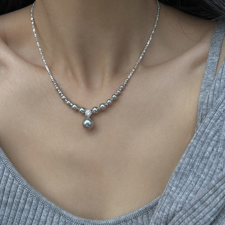 Women's With Broken Sier Exquisite Small Beads For Necklace