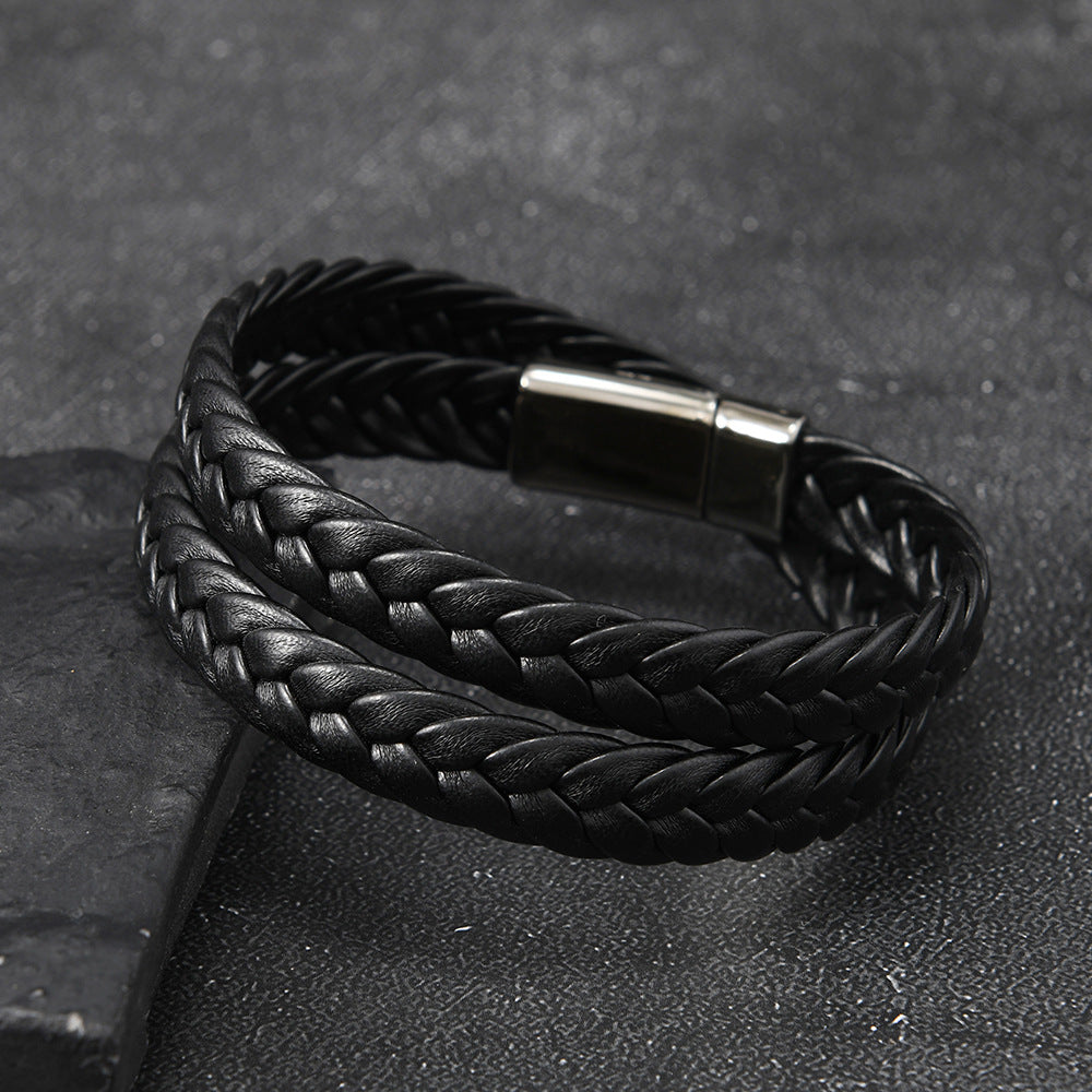 Women's & Men's Simple Fashion Couple Electroplated Steel Magnetic Bracelet