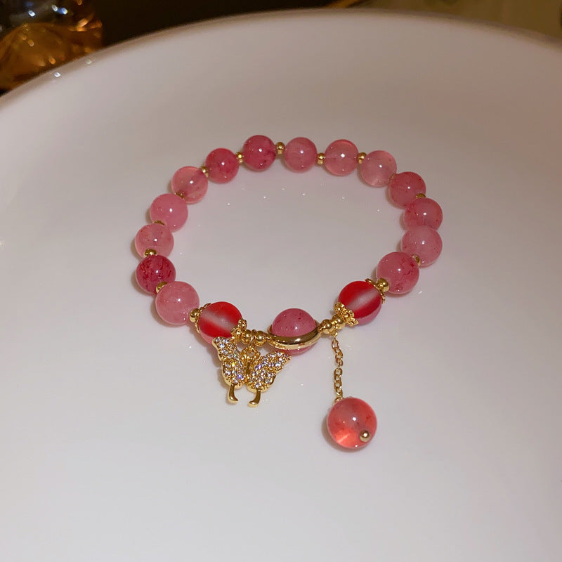 Women's Pearl Buckle French Fashion Design Retro Love Temperament Bracelets