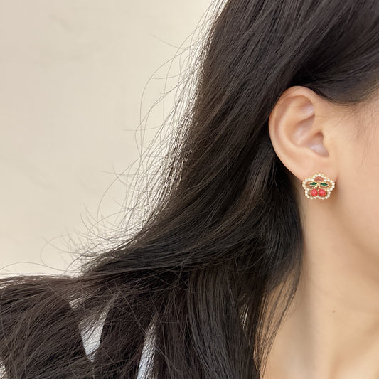 Female Sweet Cute Niche Flower Design Earrings