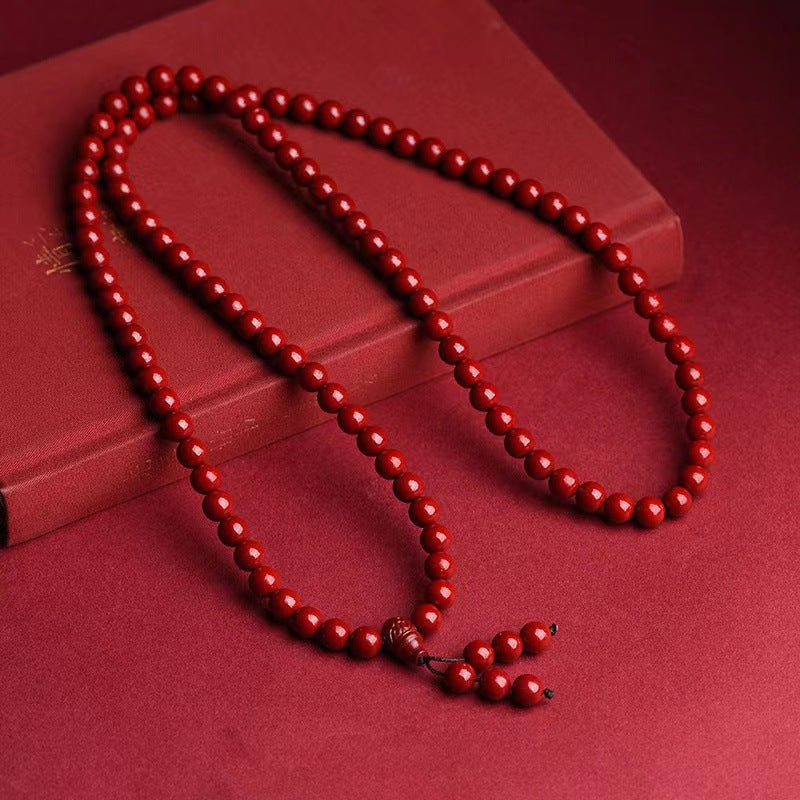 Women's & Men's Cinnabar Purple Gold Sand Buddha Beads Simple Fate Bracelets