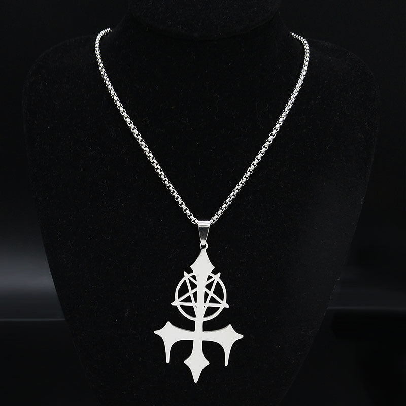 Star Symbol Fashion Gothic Cross Clavicle Chain Necklaces