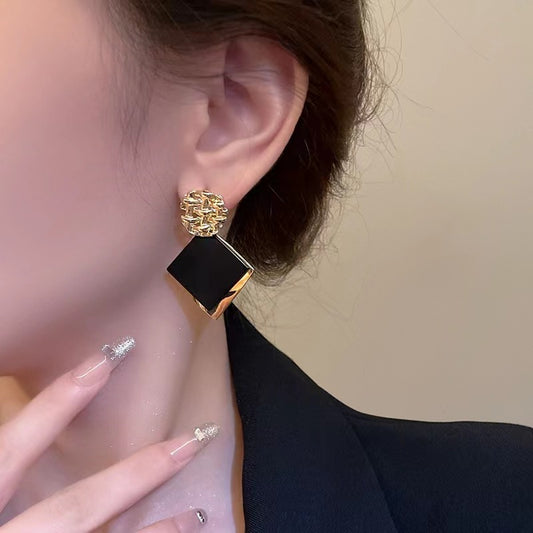 Women's Big Diamond Geometric Niche Design Trendy Earrings