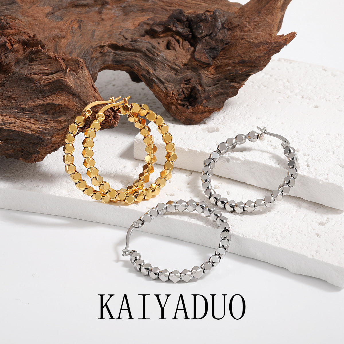 Women's Simple Broken Sier Several Two Square Fashion Rings