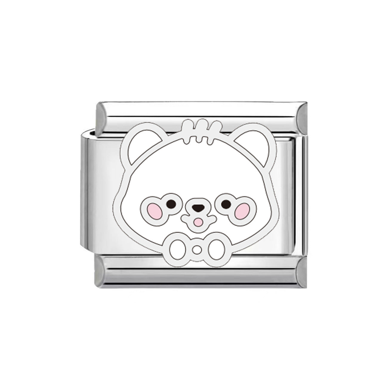 Hot Stainless Steel Italian Module Puppy Pattern Free Bracelet